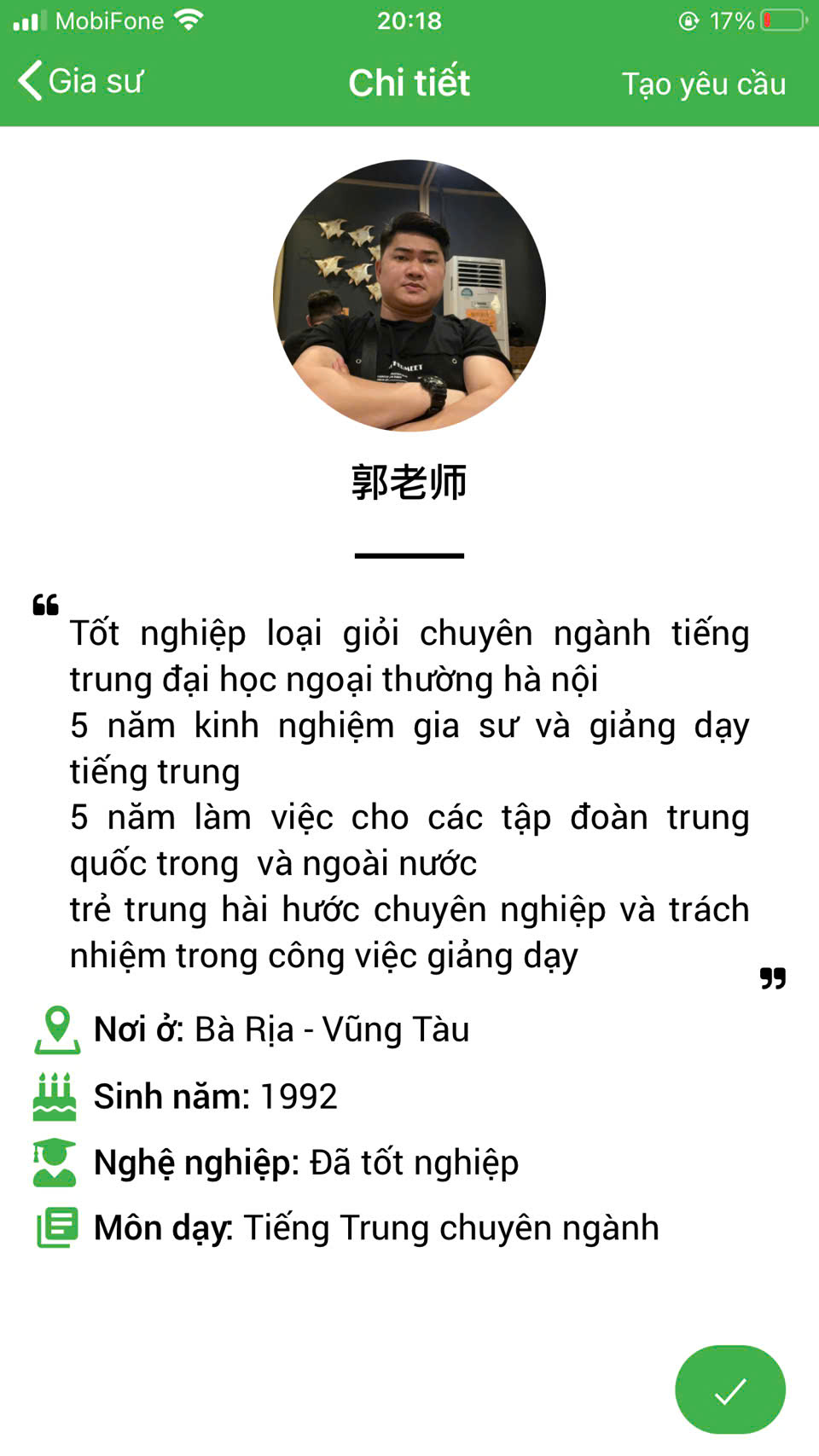 gia sư tại vũng tàu